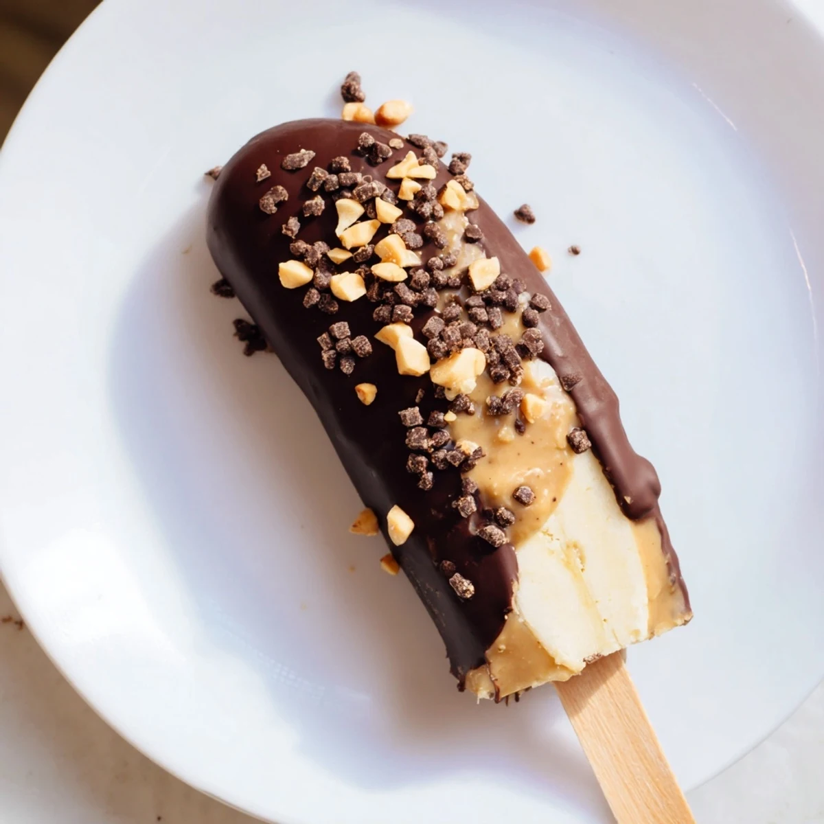 Frozen Banana Chocolate Pops