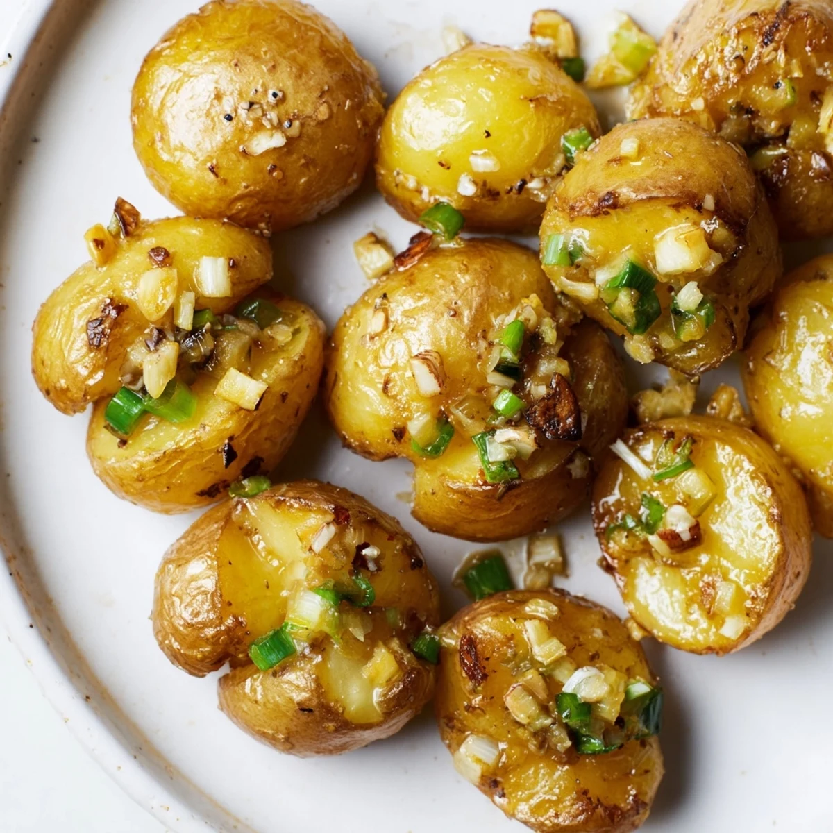 Smashed Green Onion Potatoes