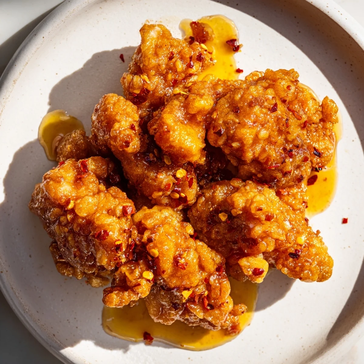 Savory fried chicken tossed in a luscious hot honey butter glaze, perfect for a weeknight dinner or game day feast.