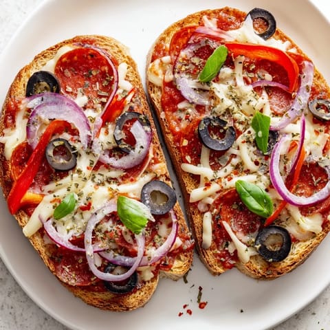 Pizza Toast Upgraded Melty Cheese