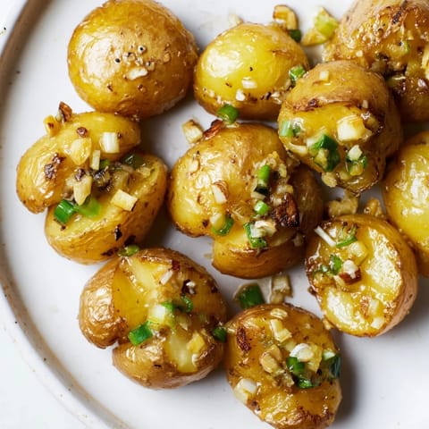 Smashed Green Onion Potatoes