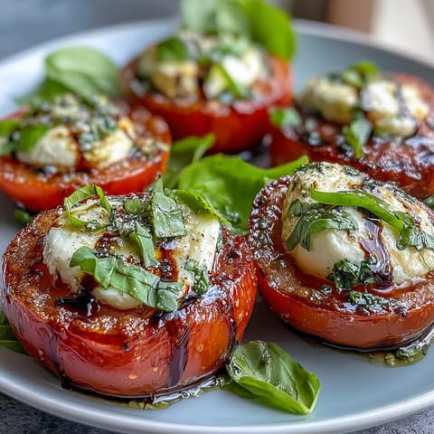 Caprese Salad with Basil Oil