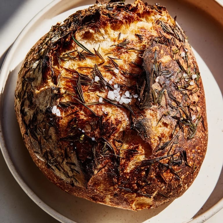 Perfect for dipping: a close-up of freshly baked Quick Homemade Flatbread with visible rosemary.