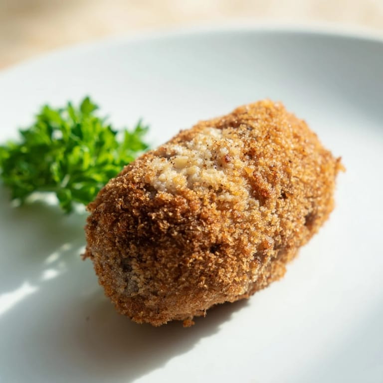 These delicious Dutch croquettes, coated in golden breadcrumbs, are perfect appetizers or snacks.