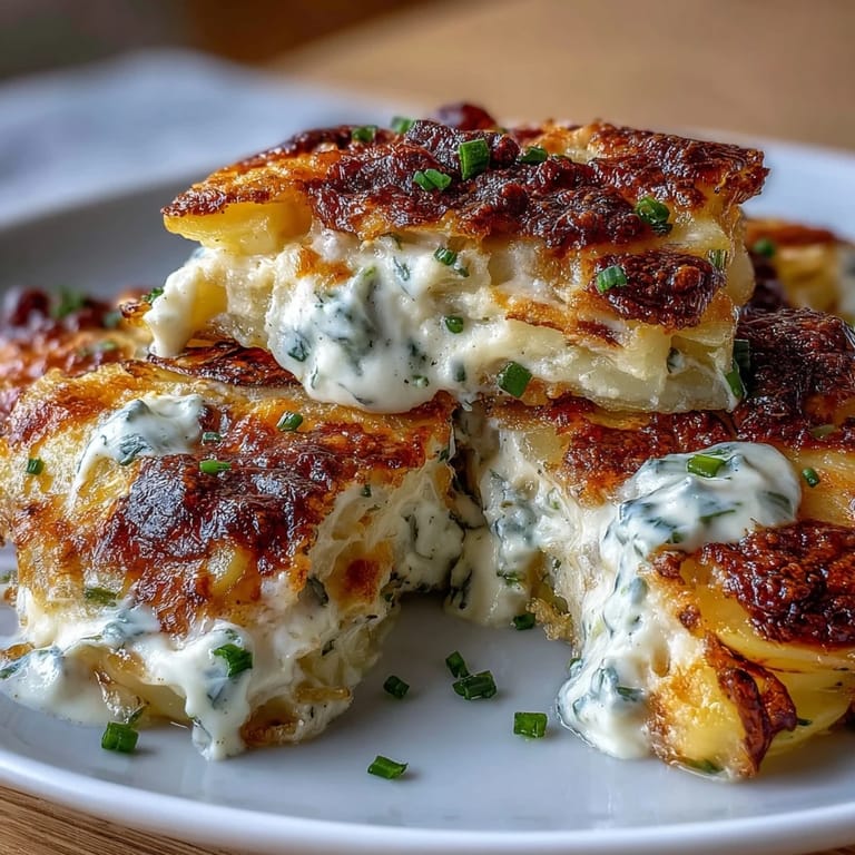 Decadent au gratin potatoes with melted Gruyère, perfect side dish for holiday ham or Sunday roast.