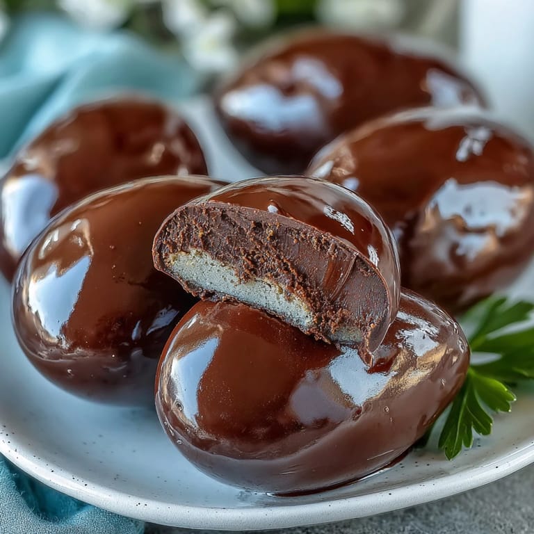 Creamy peanut butter eggs enrobed in rich chocolate, perfect for Easter baskets and spring celebrations.