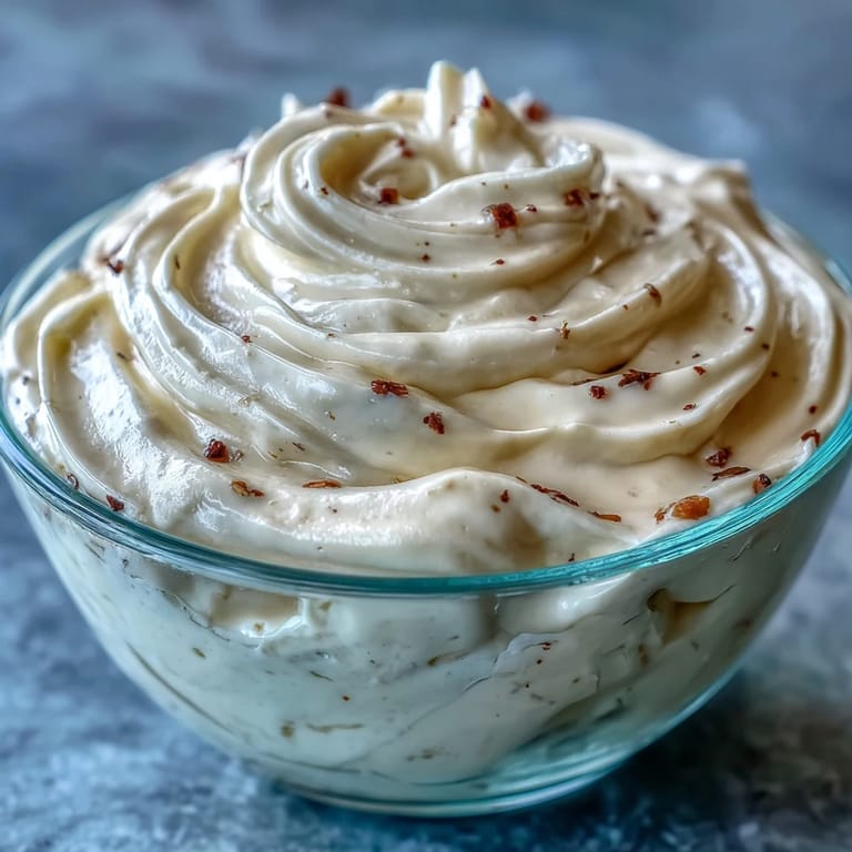 Velvety 5-minute immersion blender mayonnaise with a glossy finish, perfect for dipping and spreading on fresh bread.