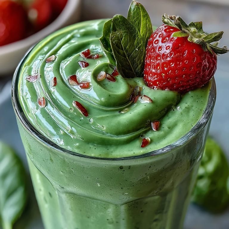 Enjoy this easy Strawberry Spinach Smoothie, blended smooth with sweet fruit and nutrients.