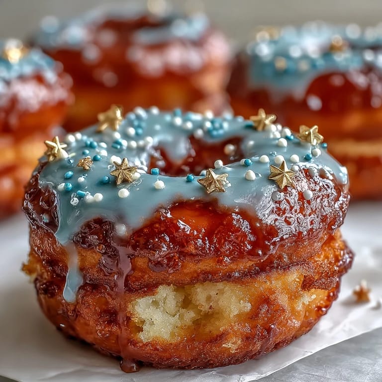 Festive donut tower adorned with bright sprinkles, ready for graduation celebration.