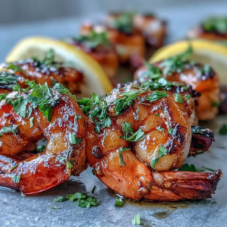 Vibrant grilled honey garlic shrimp skewers, a flavorful summer main dish.