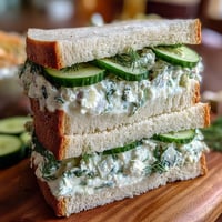 Elegant cucumber and cream cheese Benedictine tea sandwiches, a Kentucky Derby classic, perfect for Southern brunches and afternoon tea parties.